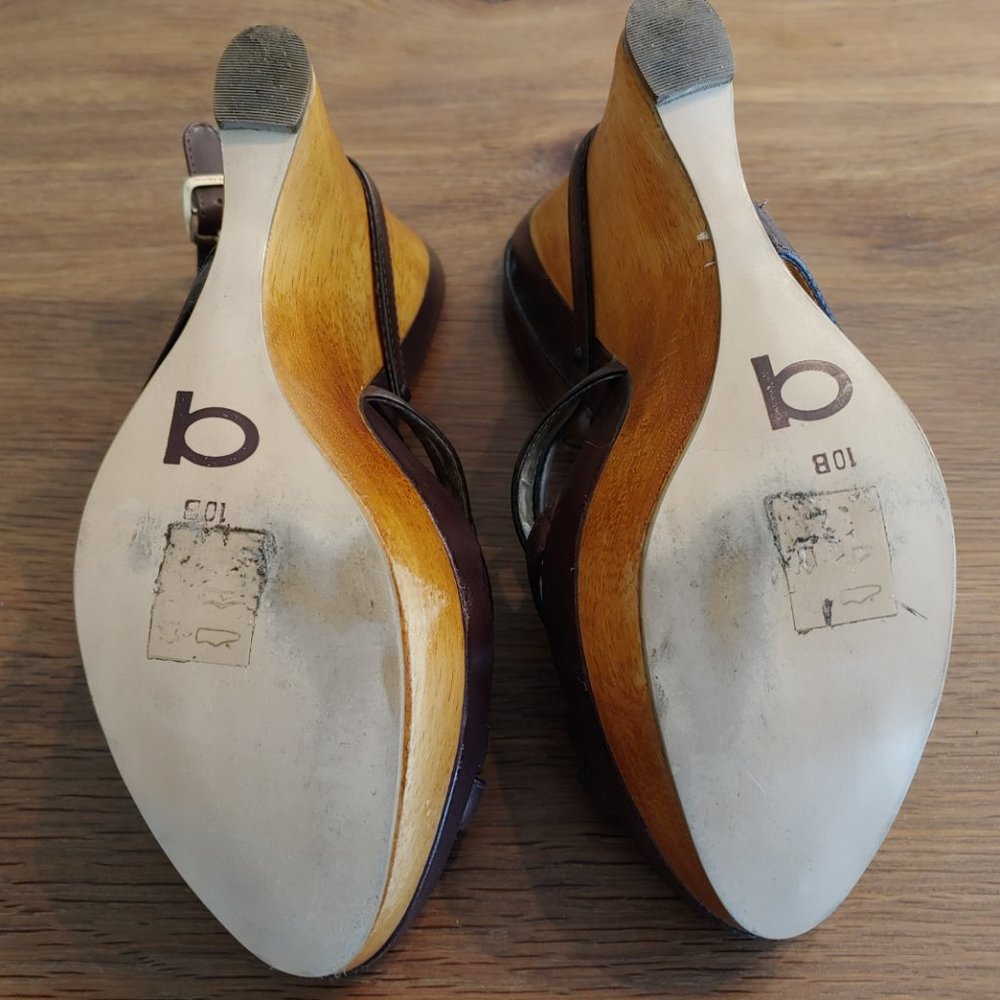 Bebe wooden wedges size 10 - Picture 3 of 3